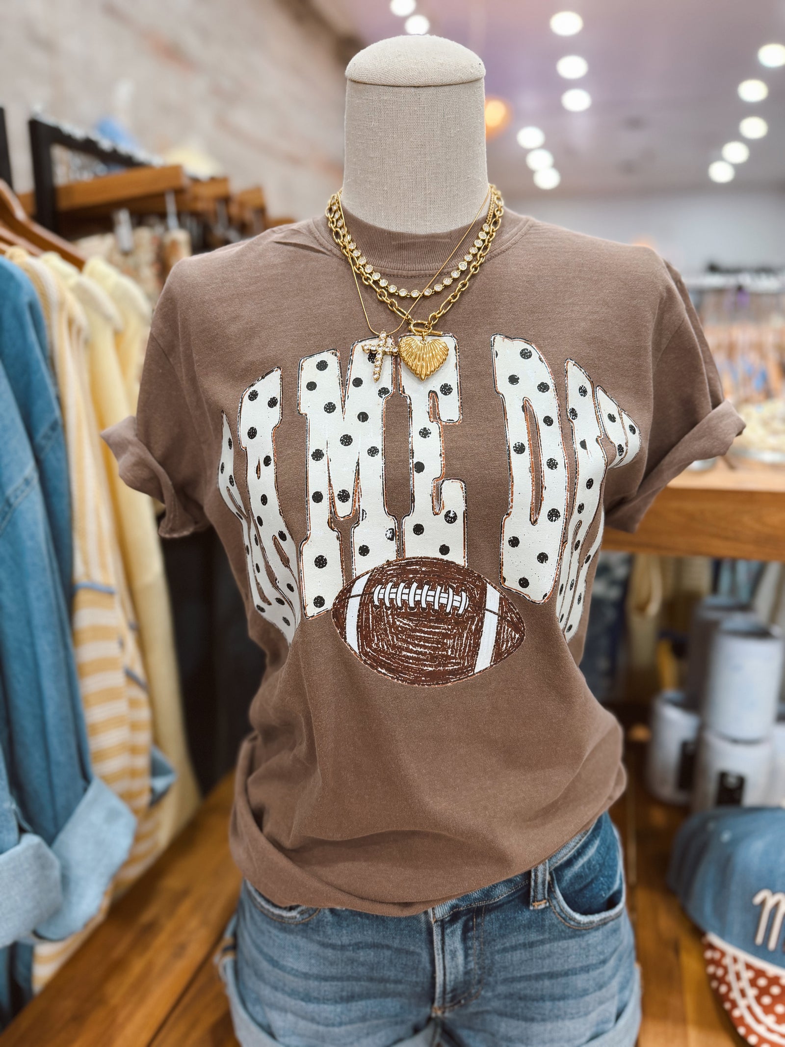 Polka Dot Game Day Comfort Colors Tee