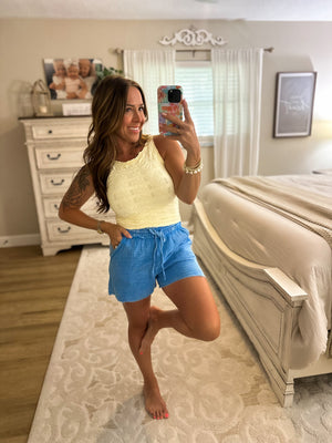 Dana Floral Edge Top - Banana
