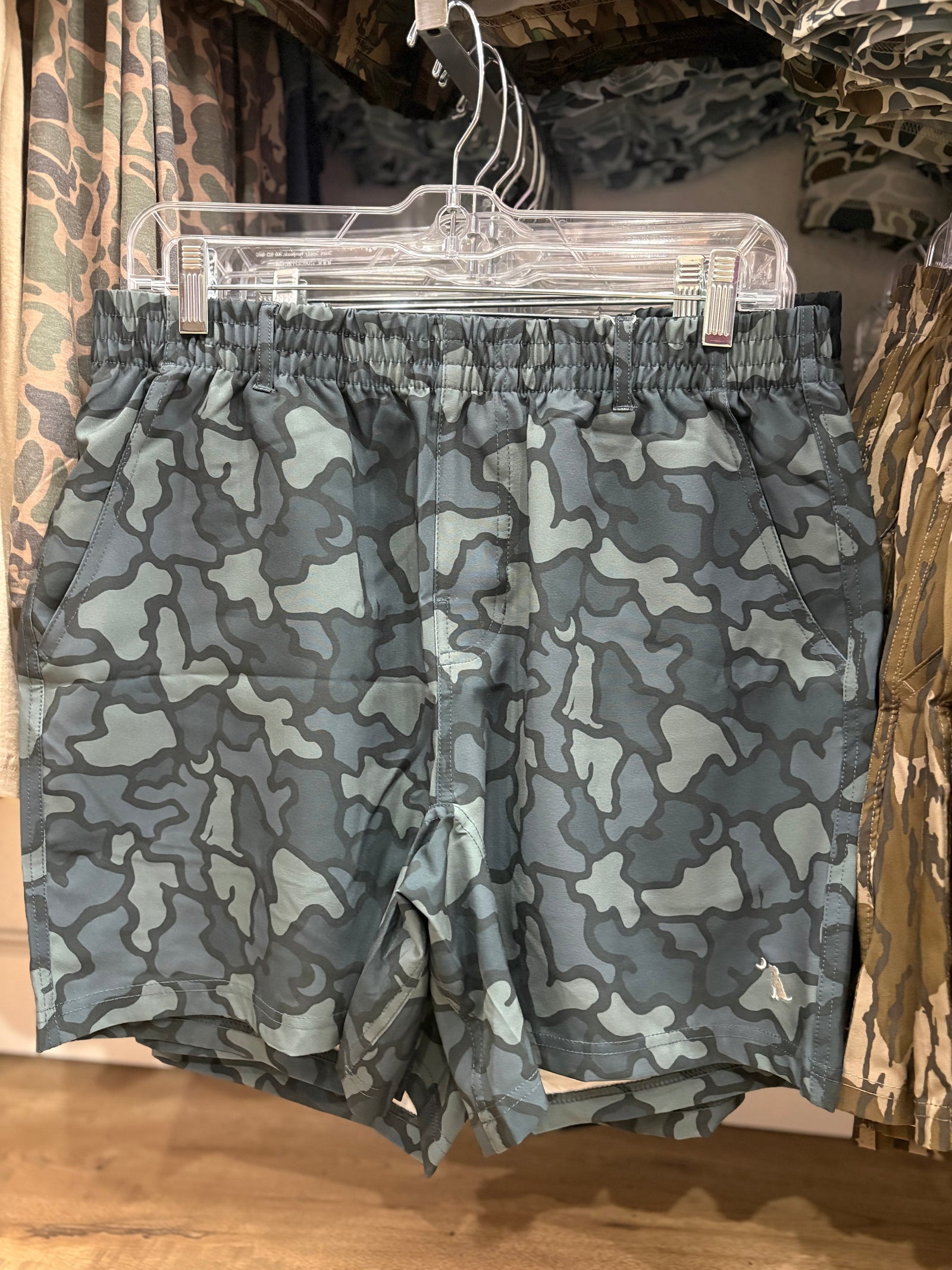 Local Boy Volley Shorts - Black Dog & Moon Camo