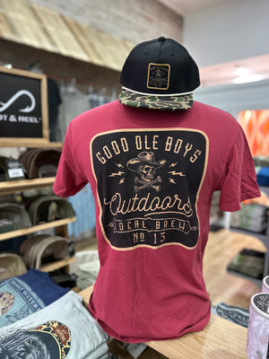 GOB Cowboy Skull Tee - Maroon