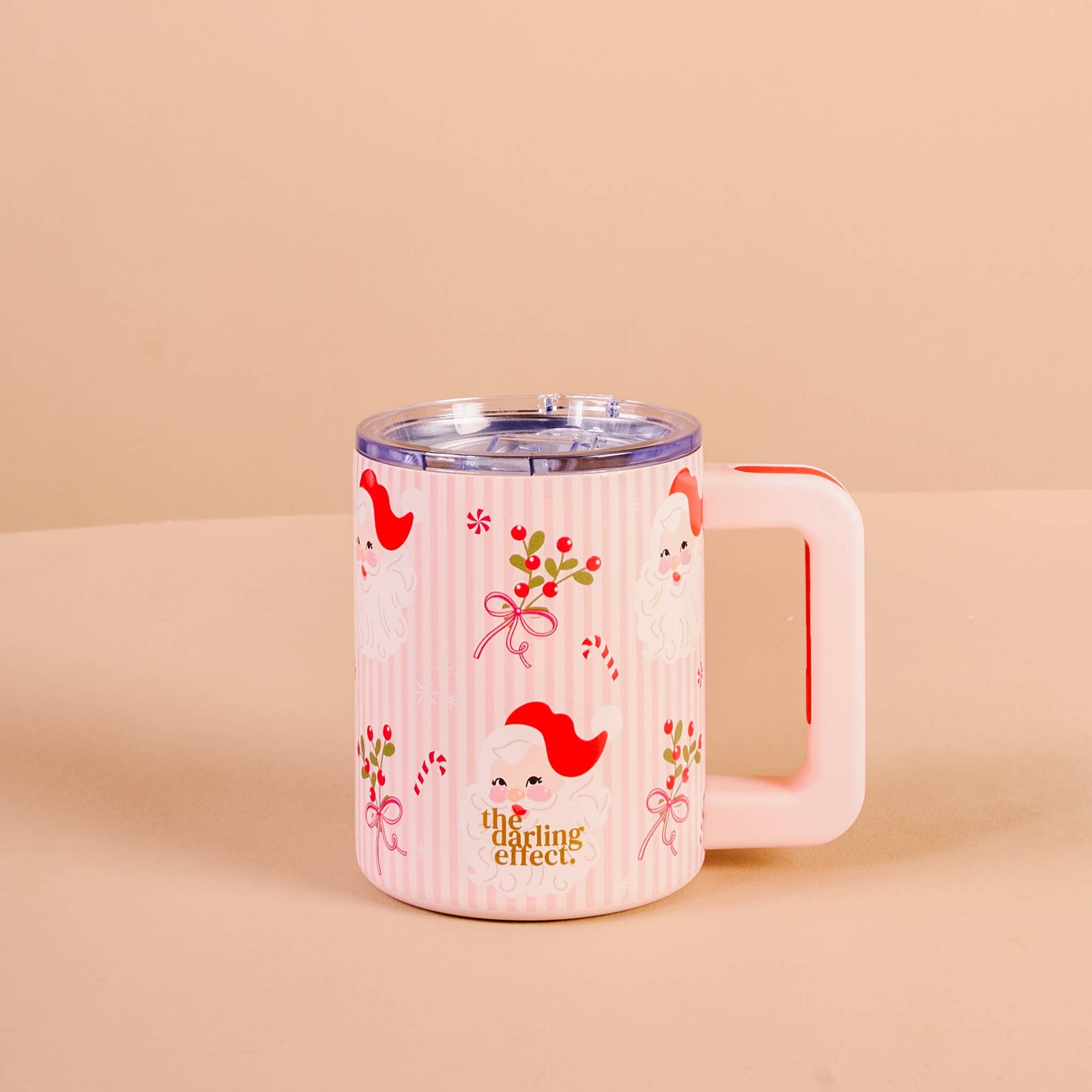 14 oz Insulated Mug-Holly Jolly Santa