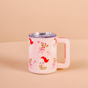 14 oz Insulated Mug-Holly Jolly Santa