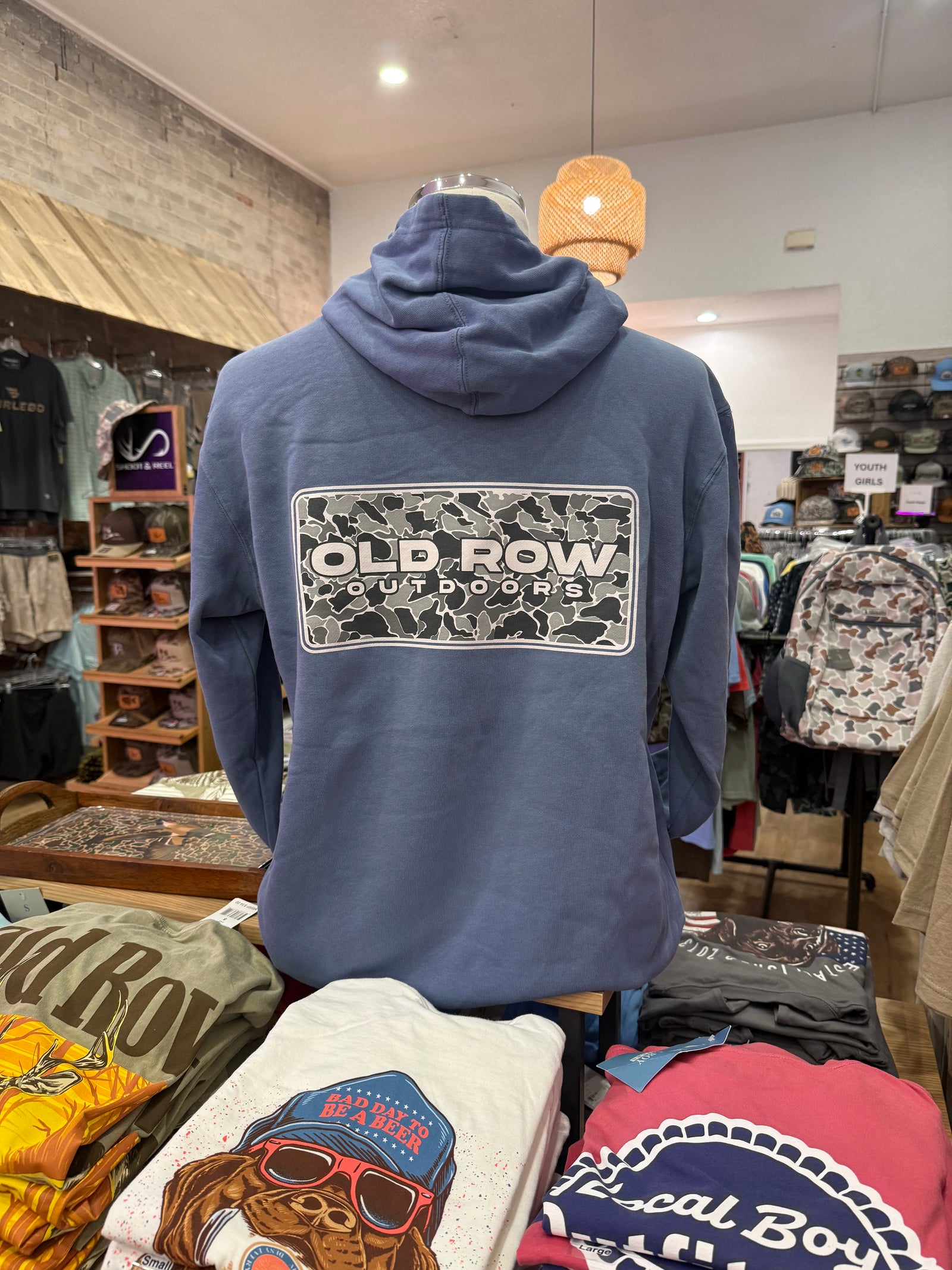 Old Row Outdoors 80s Camo Pigment Dyed Hoodie