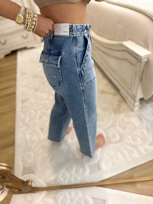 Reilly High Rise Slim with Patch Pocket