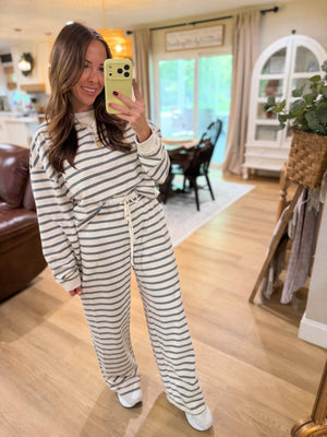 Banks Striped Knit Oversized Sweater Top