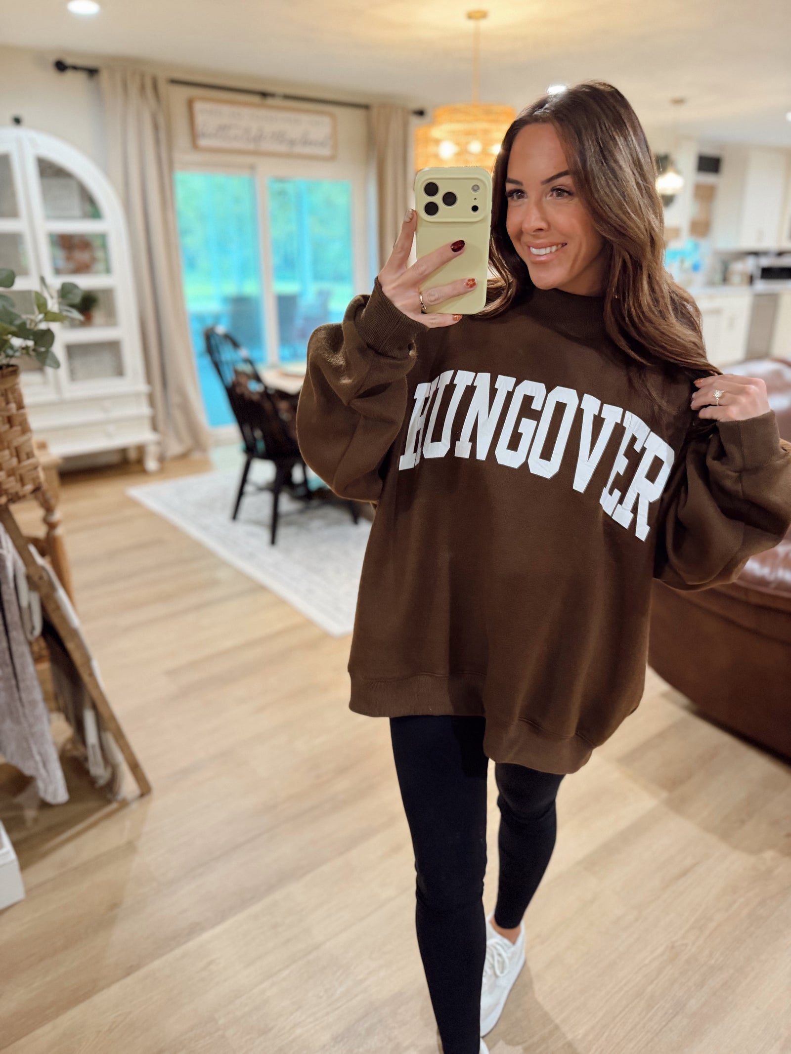 Whiskey/Hungover Reversible Mock Neck