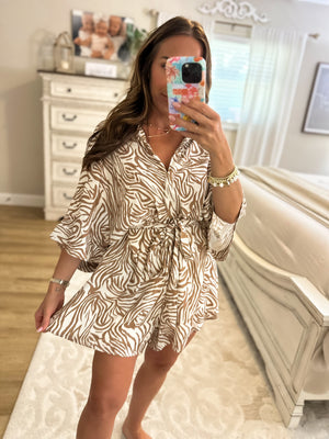 Quinn Zebra Collared Romper