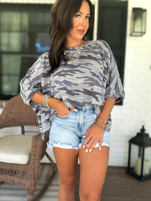 Steady Heart Camo Top