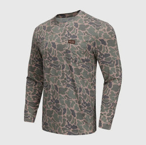 Honey Hole Performance Long Sleeve - Duck Camo