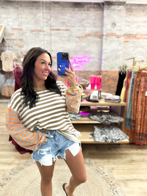 Natalie Contrasting Stripe Top