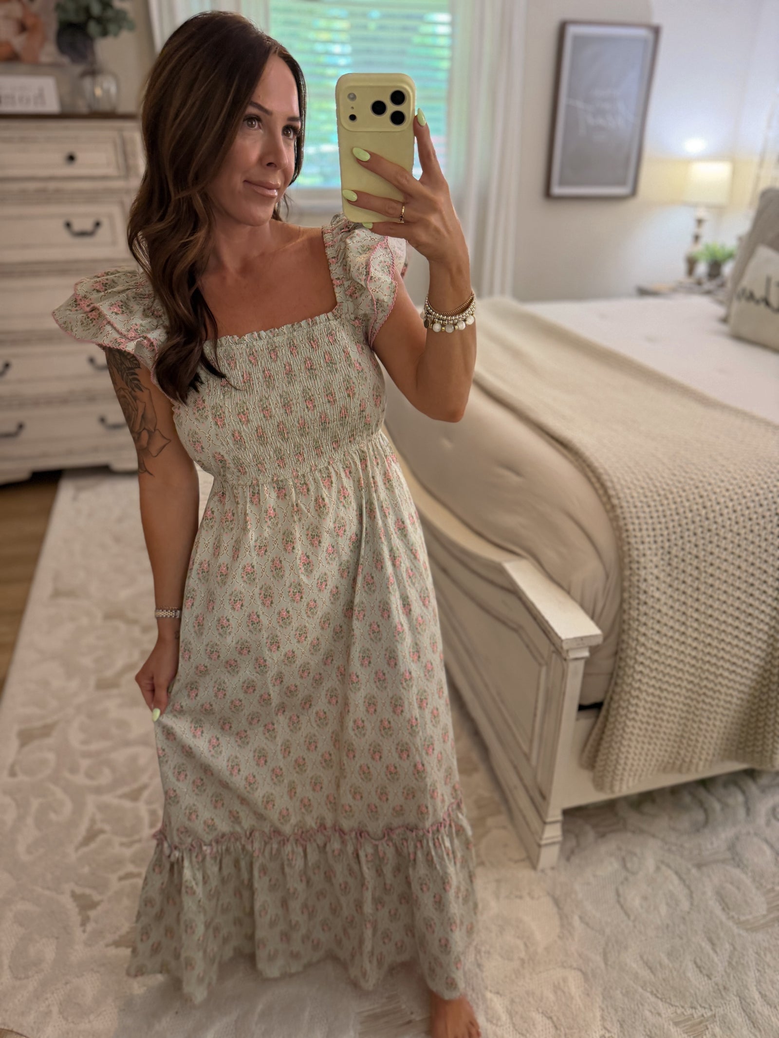 Channing Ruffle Sleeve Maxi Dress