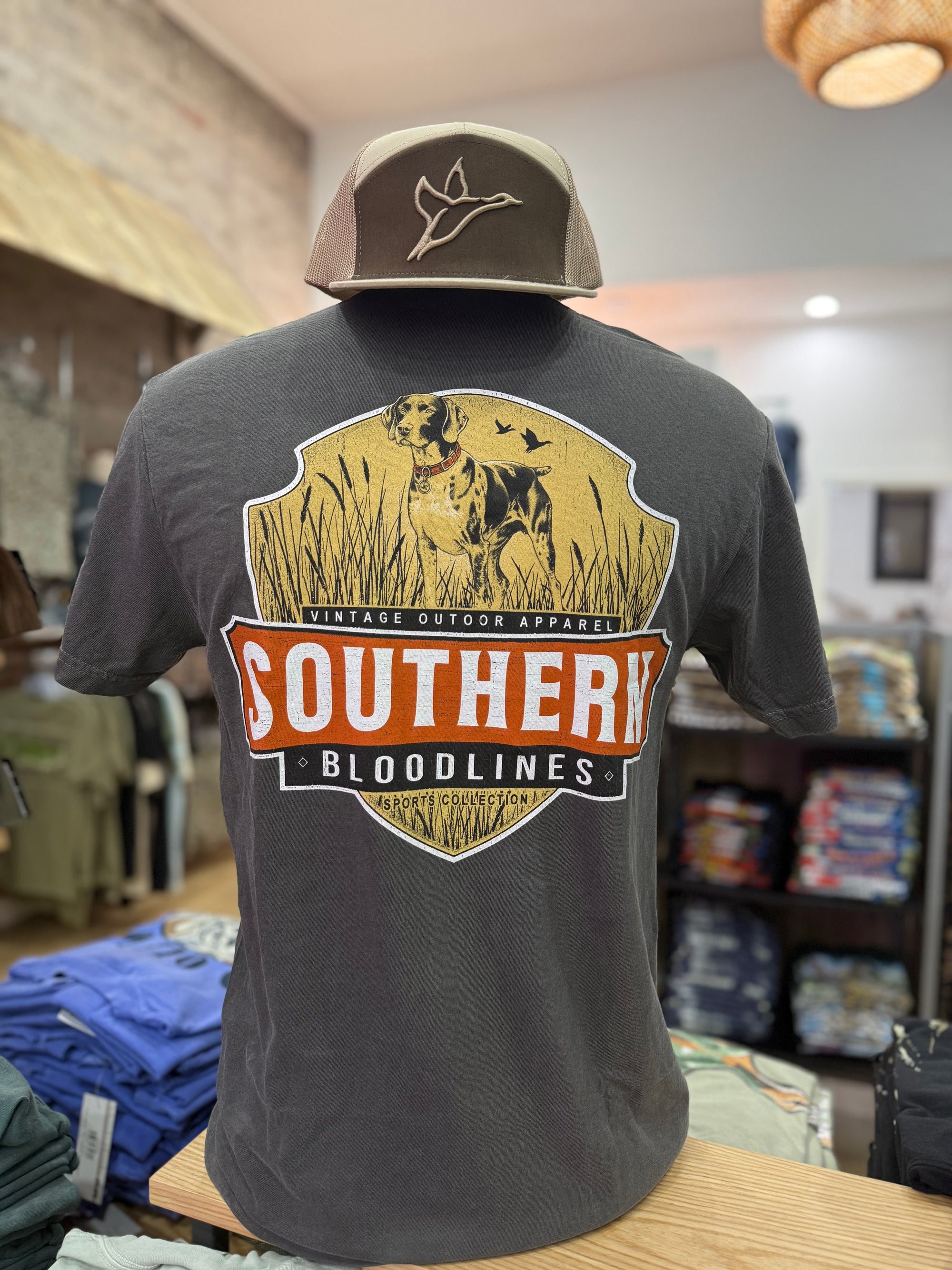 Southern Bloodlines Vintage Apparel Tee - Charcoal