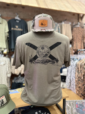Shoot & Reel FL Flag/Gator Tee - Dark Gray
