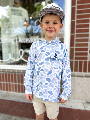 Youth Southern Cut Pro Hoodie - Ocean Camo