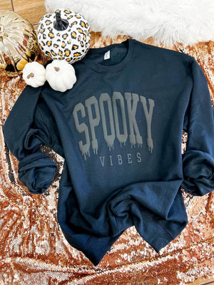 Spooky Vibes Puff Print Sweatshirt