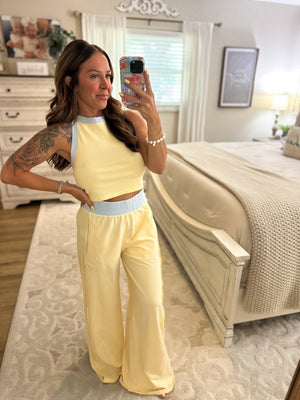 Summer Dreams Razer Back Crop Top - Butter Cream
