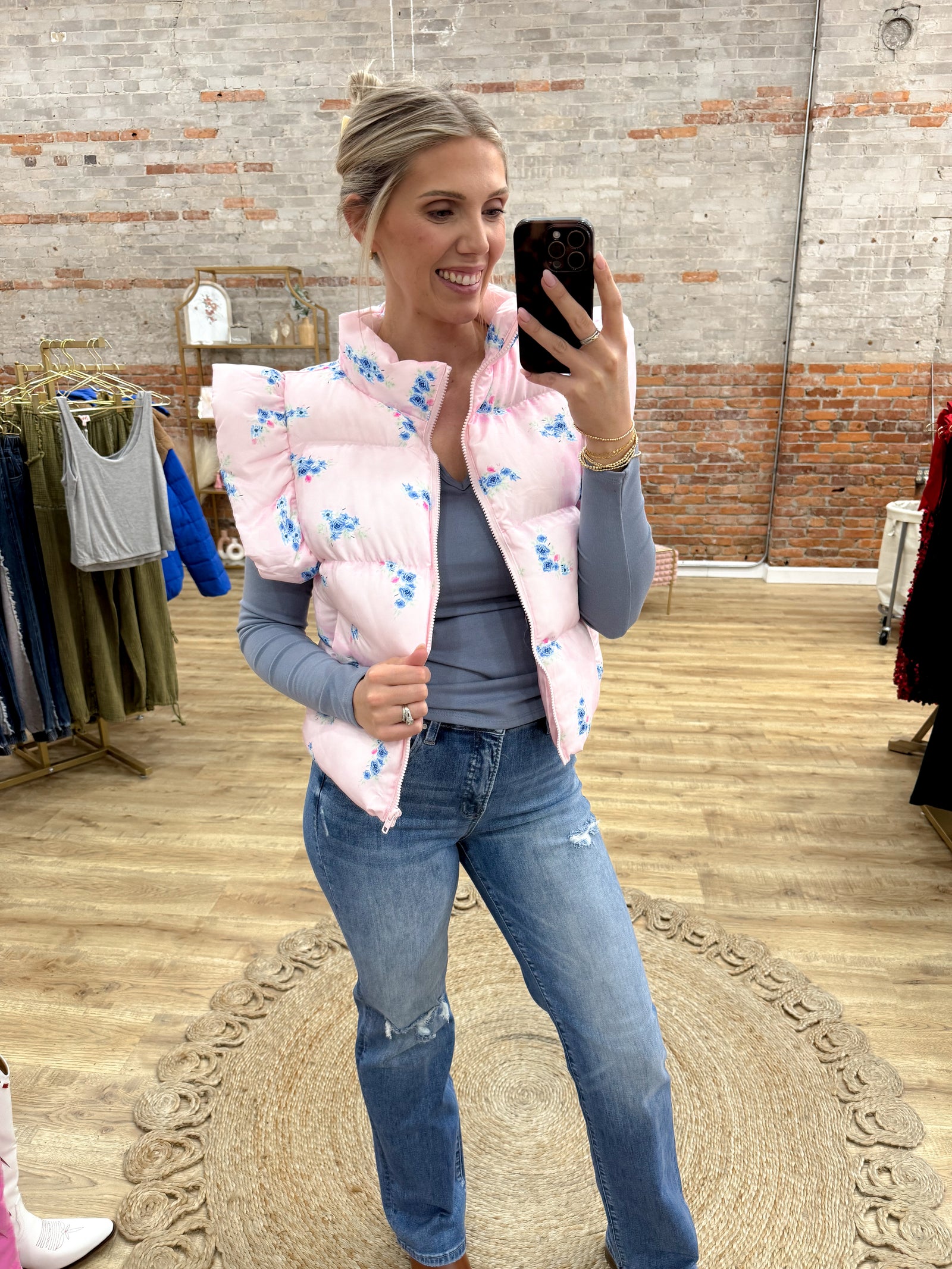 New Hope Ruffle Sleeve Puffer Vest