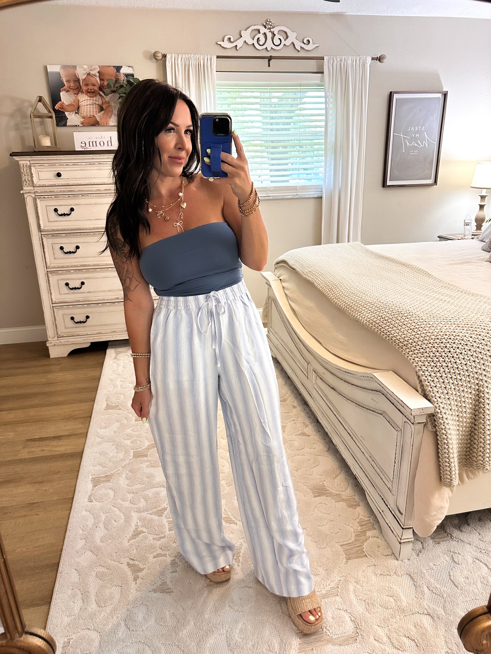 Staying Alive Striped Linen Pants