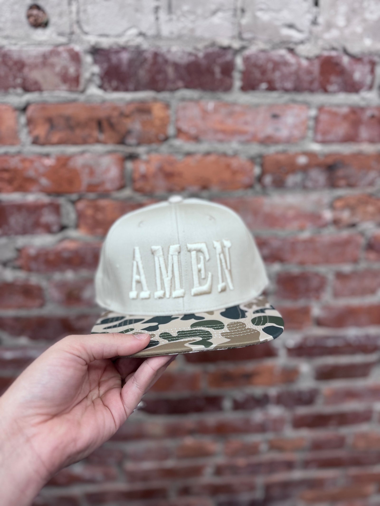 Amen Trucker Hat - Duck Camo