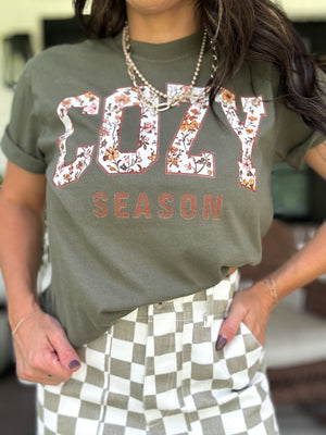 Cozy Season Comfort Colors Tee - Olive