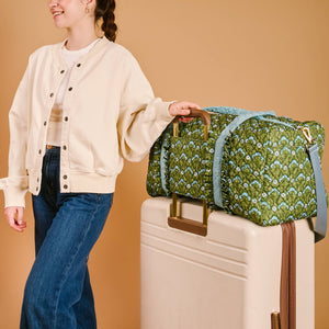 On-the-Go Quilted Weekender Bag-Everbloom Forest Green