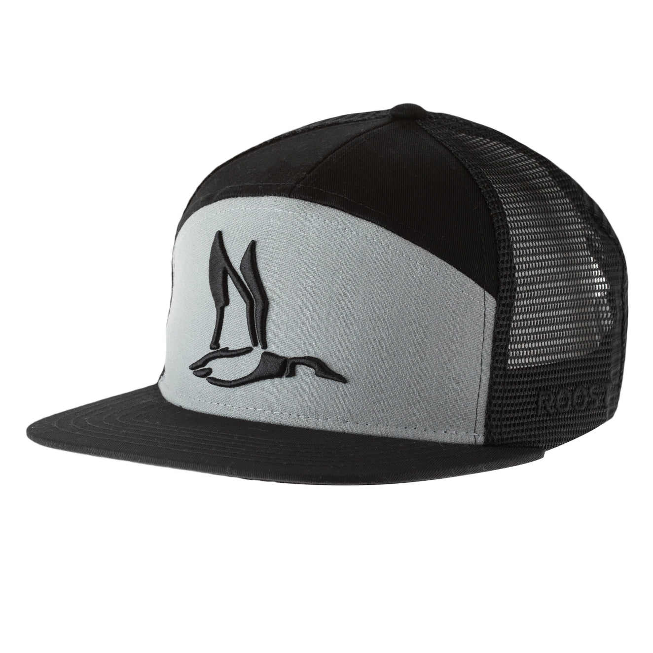 Roost Hi-Profile 3D Puff Duck Hat - Black/Gray