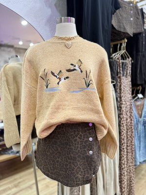 Everley Leopard Mini Skirt