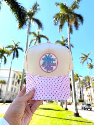 La Dolce Vita - Pink Polka Dot Trucker Hat