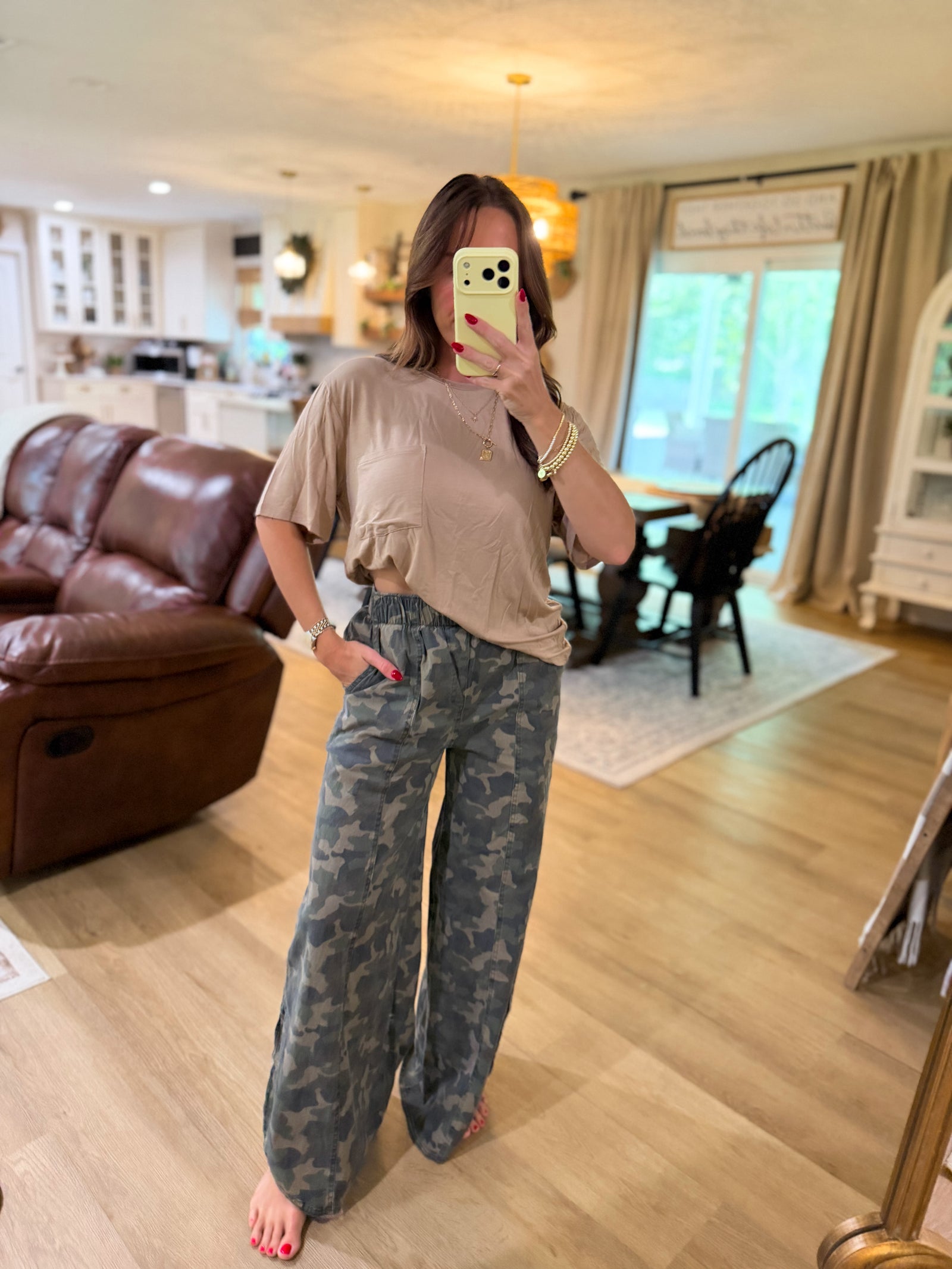 Crosby Boyfriend Pocket Tee - Taupe