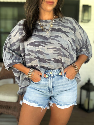 Steady Heart Camo Top