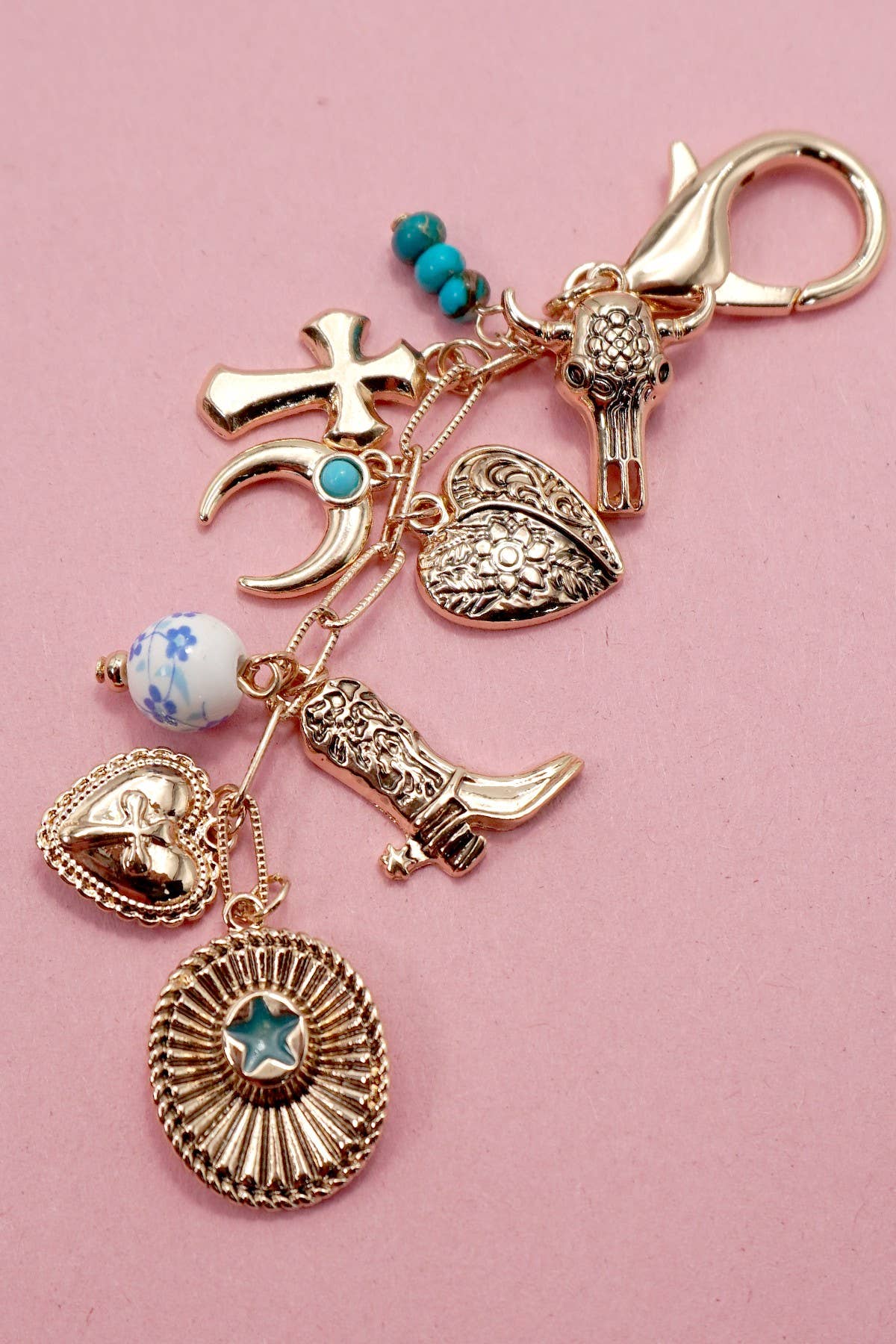 Western Cross Bag Charm