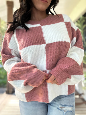 Audrey Checkered Sweater