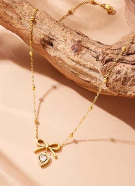 Adore Me Bow Necklace