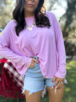 DOORBUSTER - Remi Ribbed Dolman Top - Candy Pink