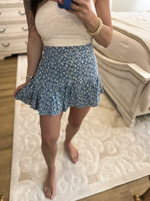 Small Town Nights Flowy Skort