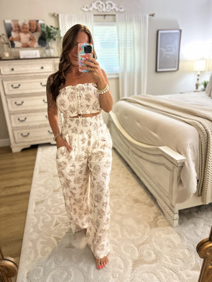 Marleigh Wide Leg Printed Pants