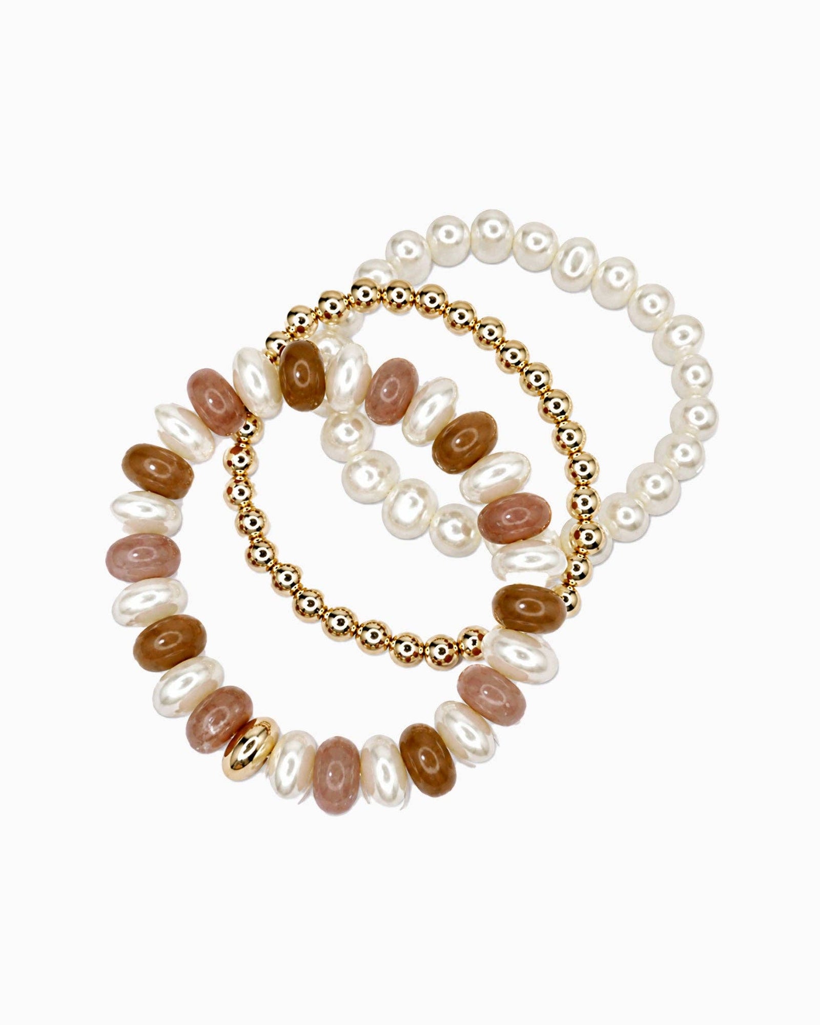 Marble Acrylic Bead Stretch Bracelet Set