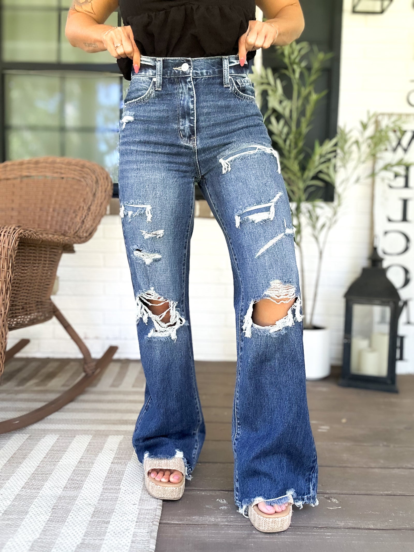 Heather High Rise Rigid Vintage Flare