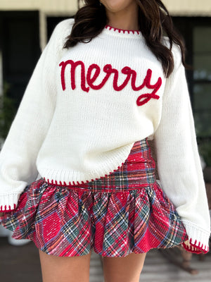Merry and Bright Holiday Knitted Sweater