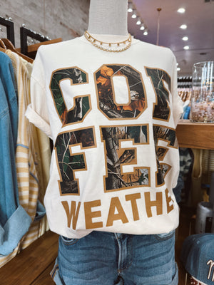 Camo Coffee Weather Comfort Colors Tee