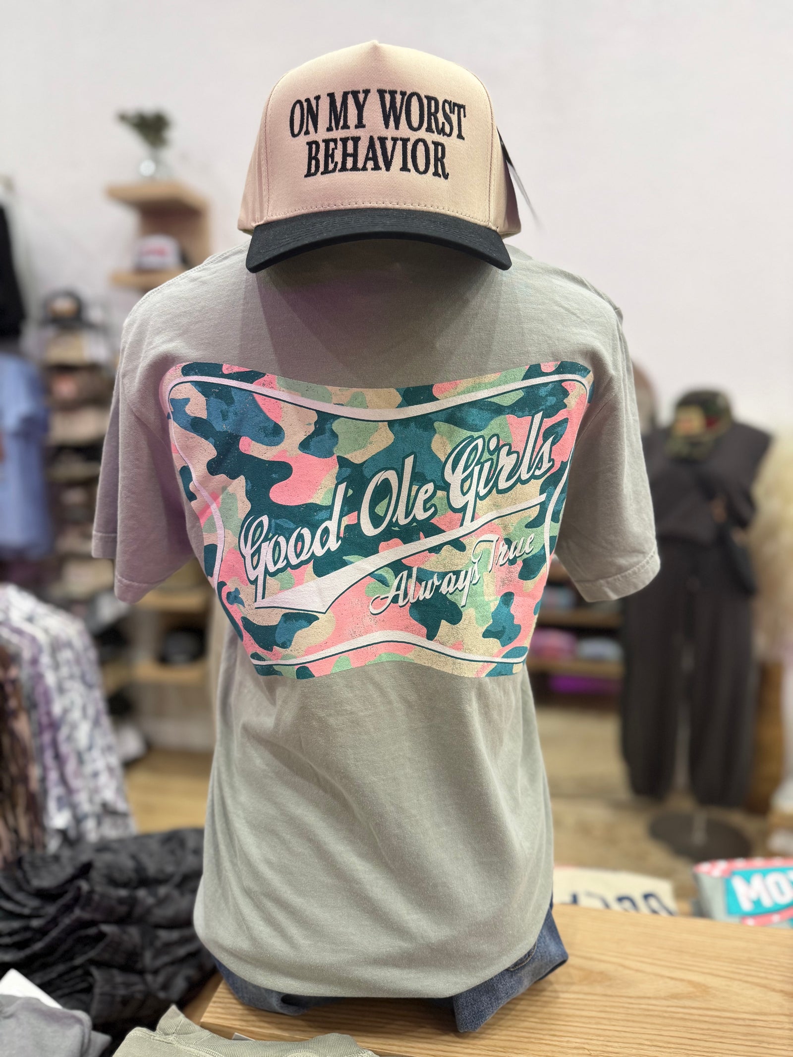 Good Ole Girls Tee - Camo Logo