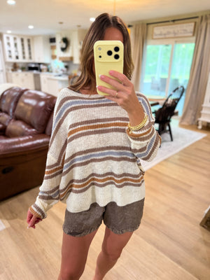 Nellie Lightweight Striped Sweater Top