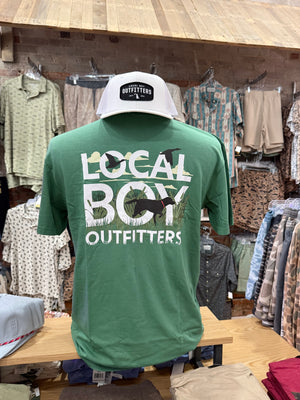 Local Boy Text & Tail Tee - Light Green