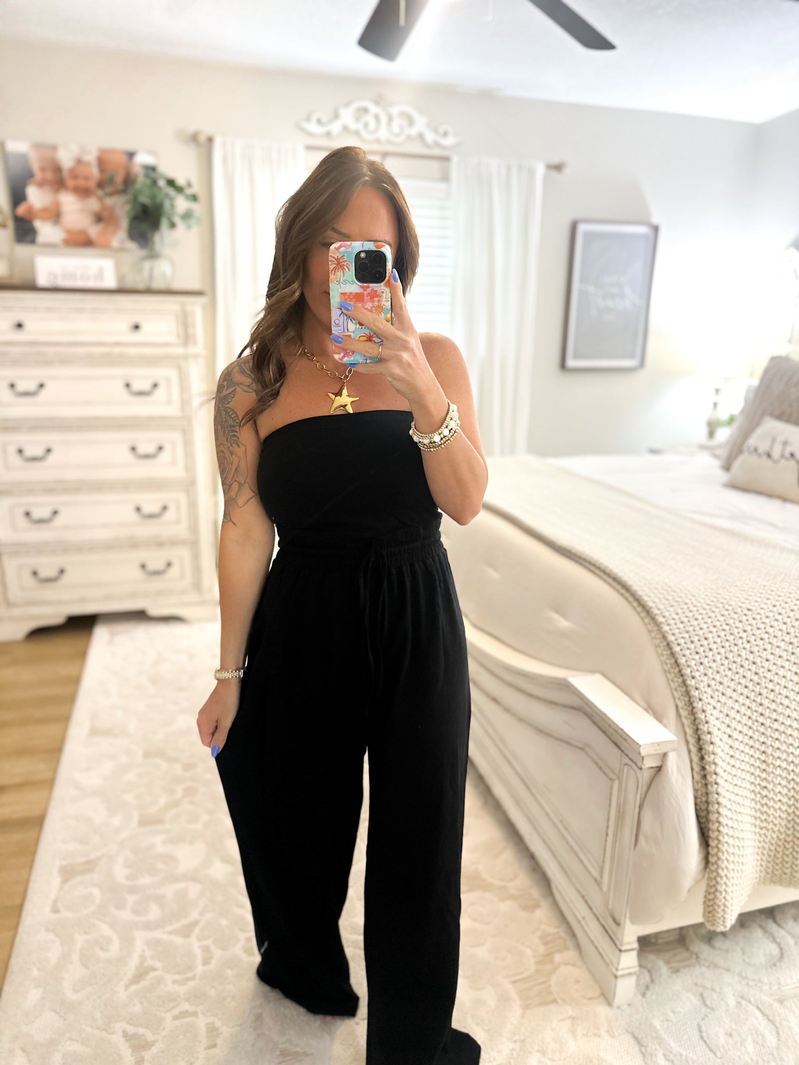 Everlie Strapless Jumpsuit - Black
