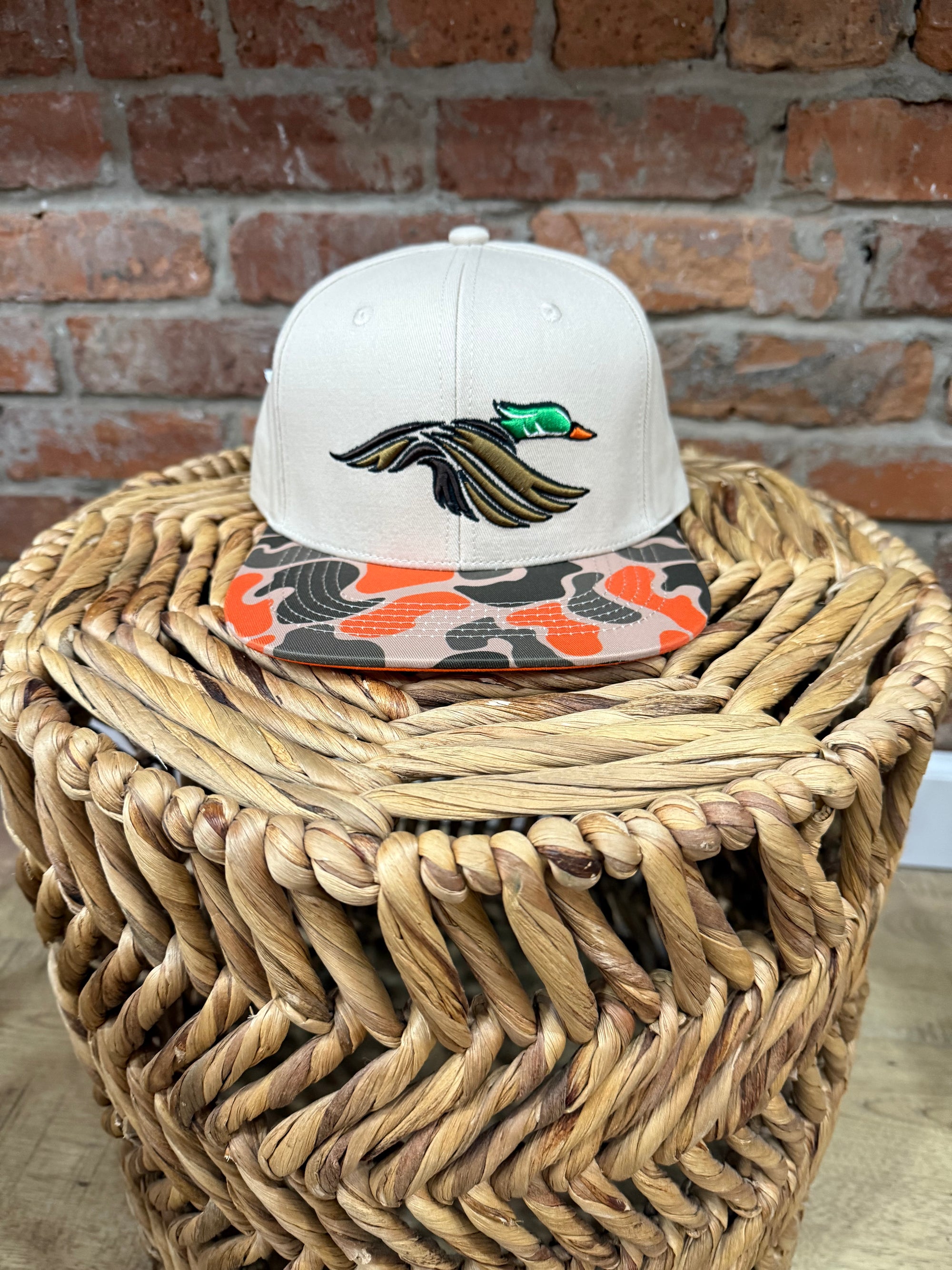 Low Country Mallard Orange Camo Hat