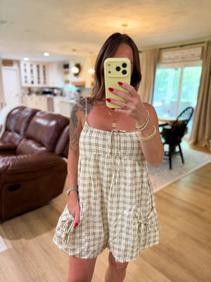 Avery Plaid Flowy Fit Romper