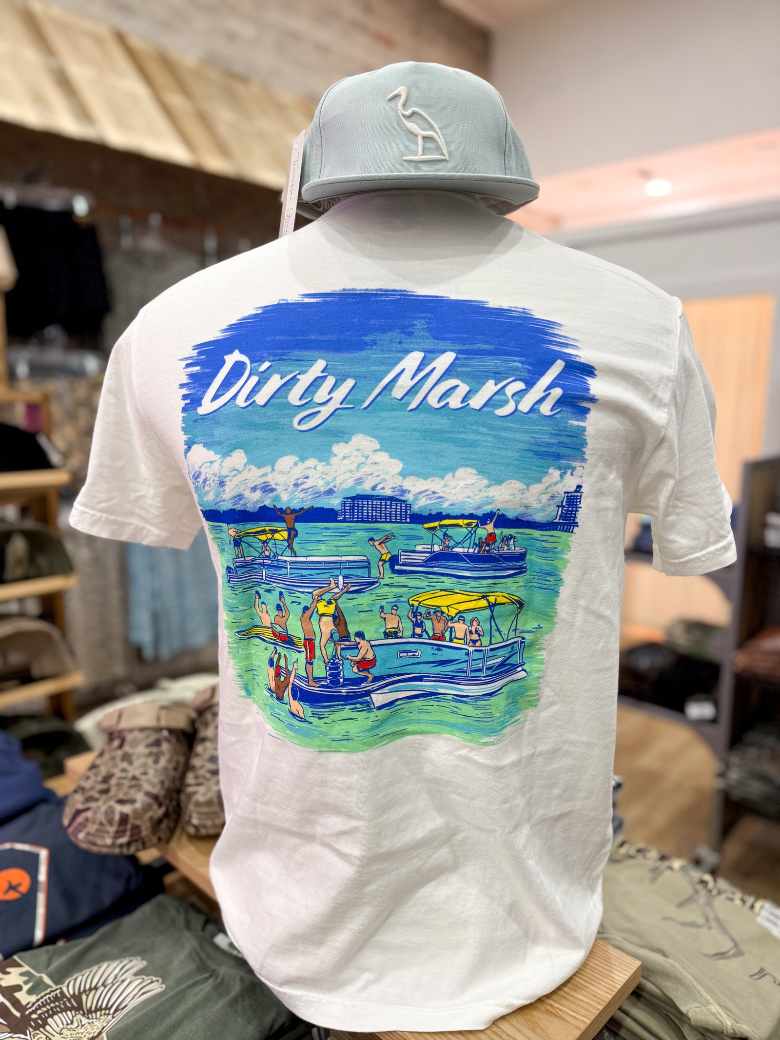 Dirty Marsh Sand Bar Tee - White