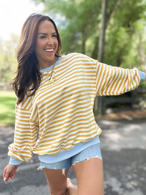 Brandi Striped Pullover
