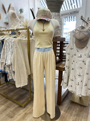 Summer Dreams Razer Back Crop Top - Butter Cream