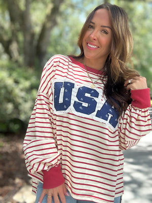 Proud American Girl Oversized Top